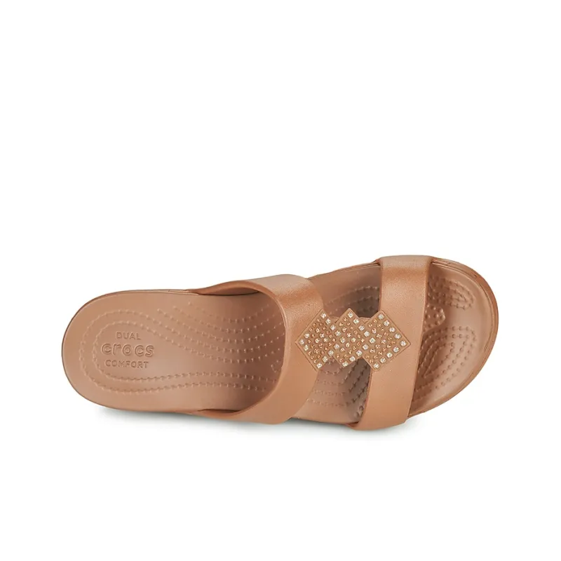 Crocs Monterey Slide Slippers Women's Brown-2