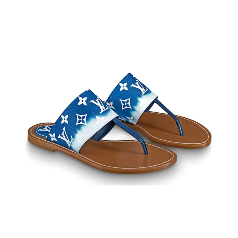 LOUIS VUITTON Palma Collection Monogram Stylish Sandals Women's Blue-2