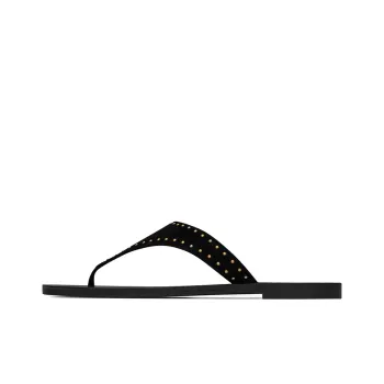 SAINT LAURENT Slide Slippers Women's Black