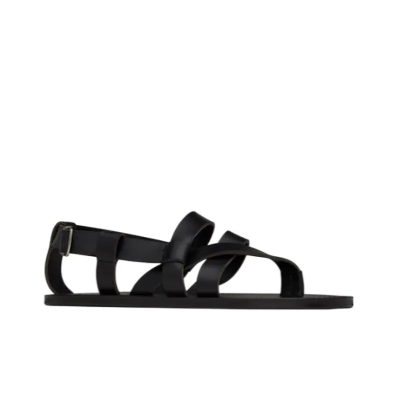 SAINT LAURENT Culver Strap Sandals Men's Black-1