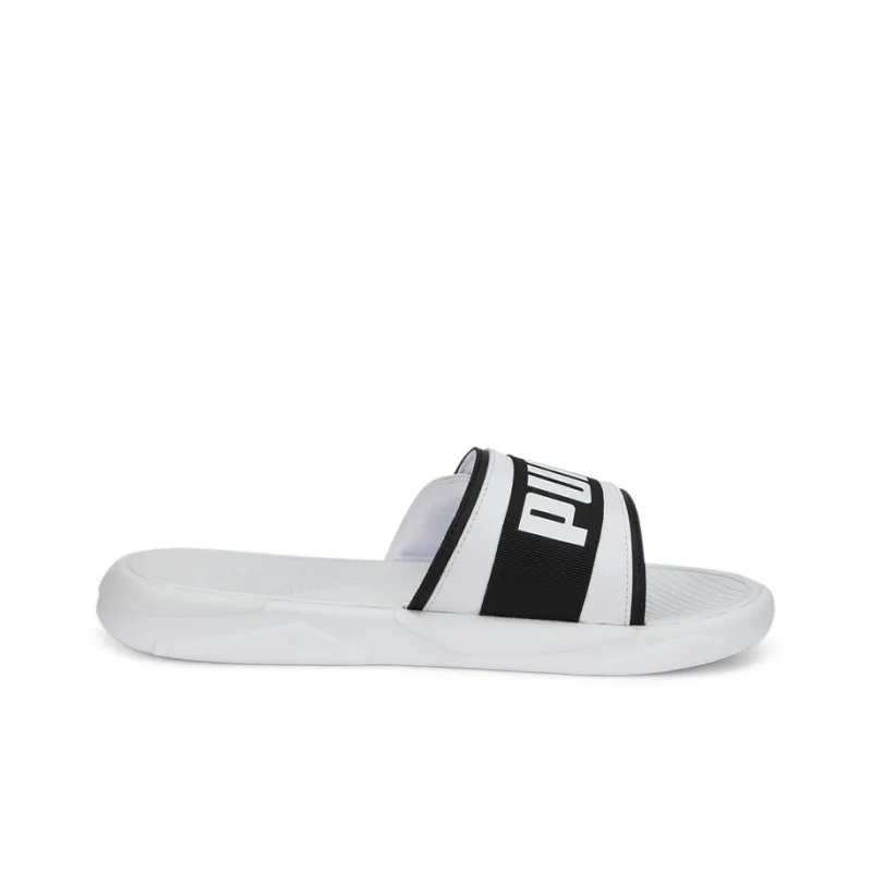 PUMA Royalcat Rubber Sole Slip Resistant Slide Slippers Unisex White Black-1