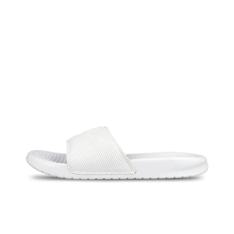 Nike Benassi JDI Rubber Sole Slide Slippers Men's White-0