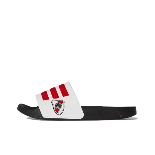 Adidas Adilette Cozy Wear Resistant White Unisex Slippers 'White Red Black'