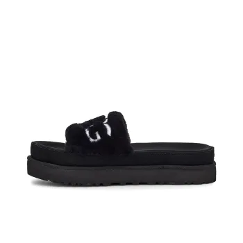 UGG Laton Fur Slide Black Women's