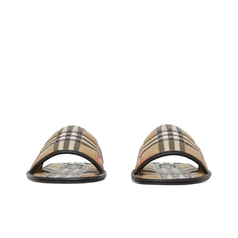 Burberry Check Quilted Flat Slides-2