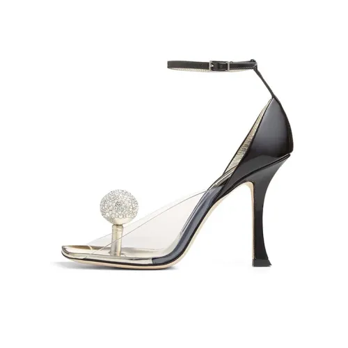 Mugler x Jimmy Choo One-Strap Sandals 10cm Women's Black