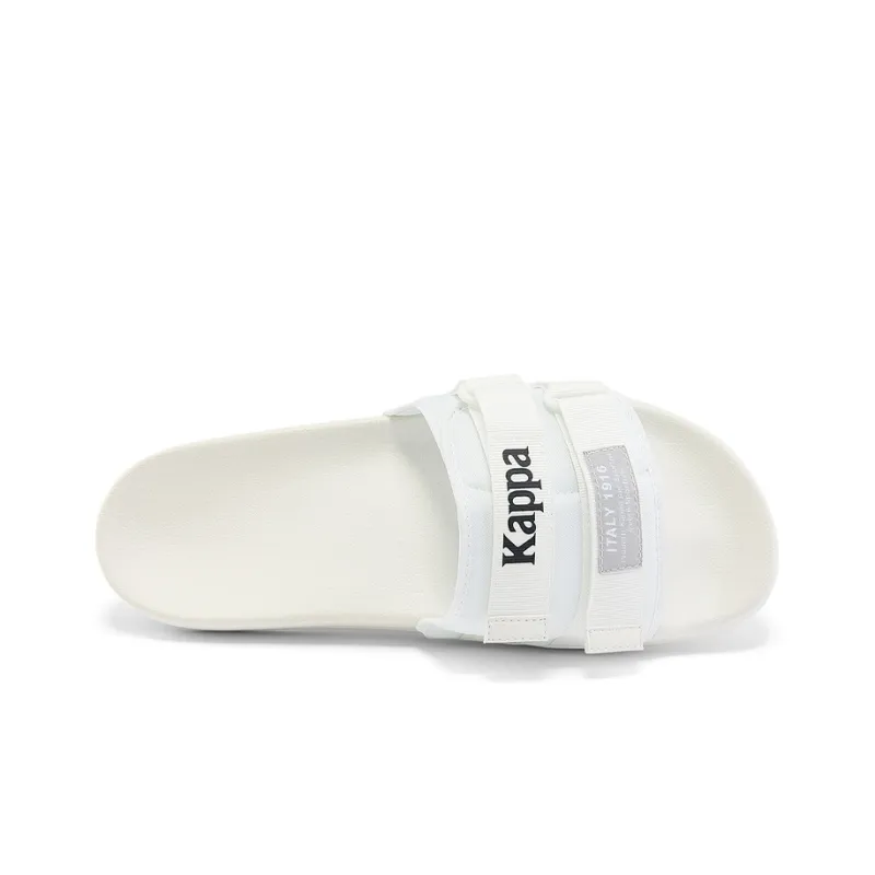Kappa EVA Stitching Quiet Slide Slippers Unisex White-5