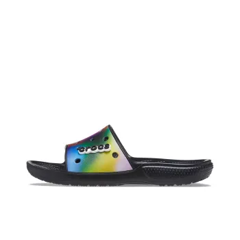 Crocs Colorful Casual Unisex Multi Color Black Slippers