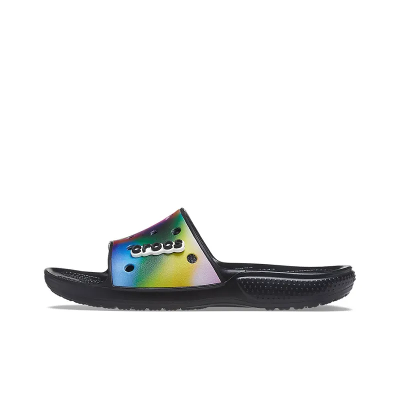 Crocs Colorful Casual Unisex Multi Color Black Slippers-0