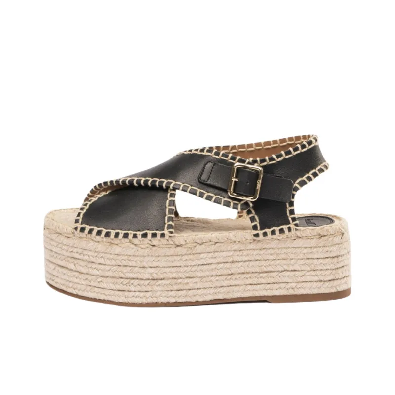 Chloe Lucinda Hemp Sole Sandal Women's Black-0