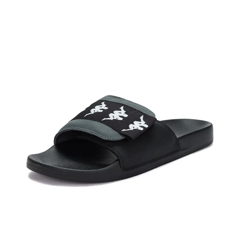 Kappa Slip-Resistant Slide Slippers Unisex Black Gray-2