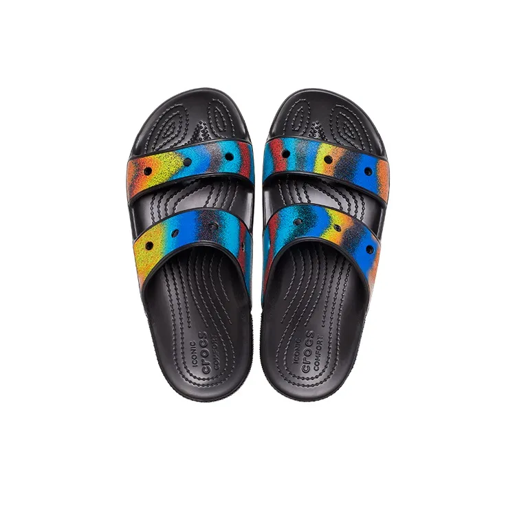 Crocs Slide Slippers Unisex Black/Multicolor Color-3