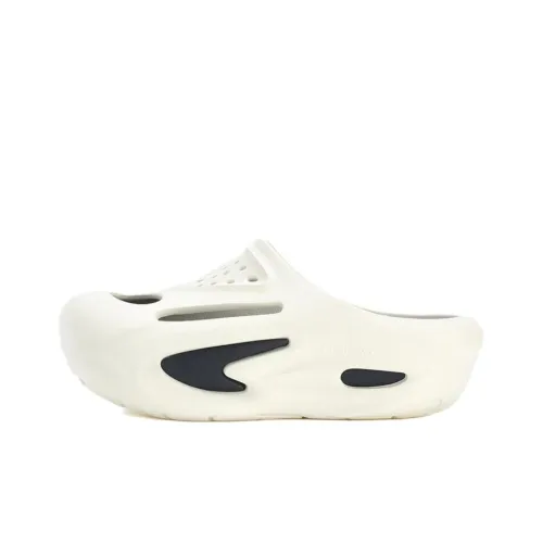 FILA FUSION Shell Slipper Cut-Out Slide Slippers Women's White Black