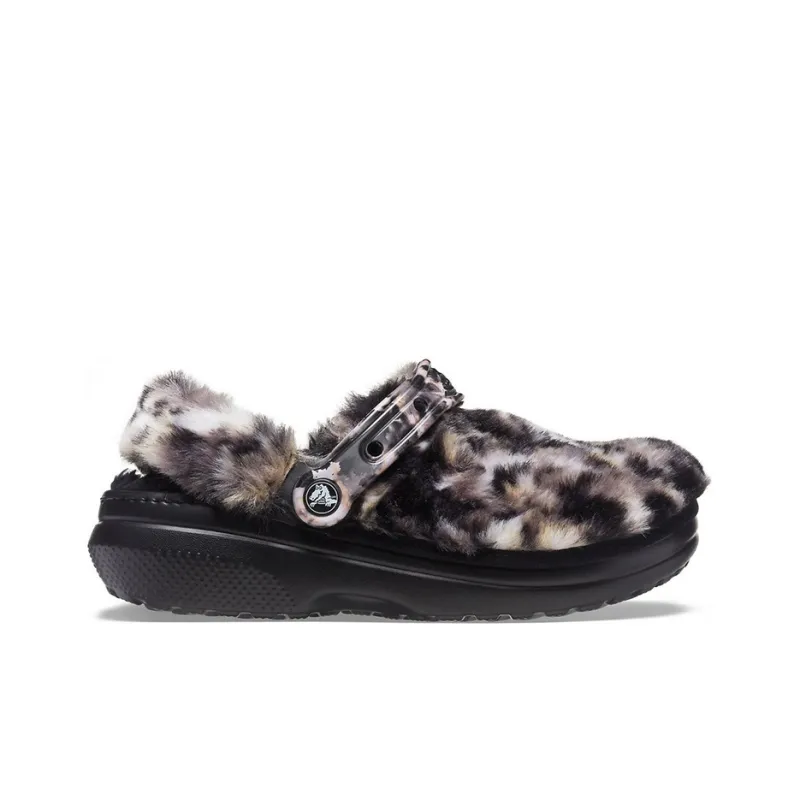 Crocs Classic Fur Sure 'Lined Animal Oreo' Women's-1