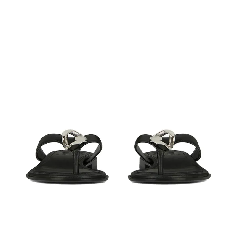 Givenchy Metal Odor Resistant Flip Flops Women's Black-3