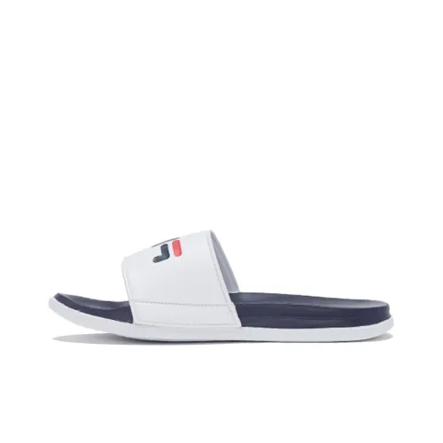 FILA Slicktender Slide Slippers Unisex White/Blue
