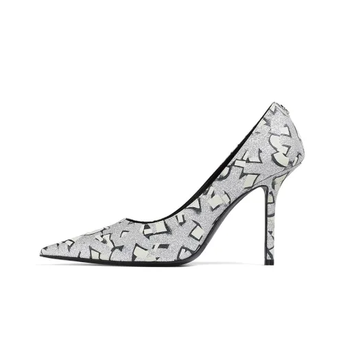 Jimmy Choo LOVE High Heels Women's Low-Top Silver