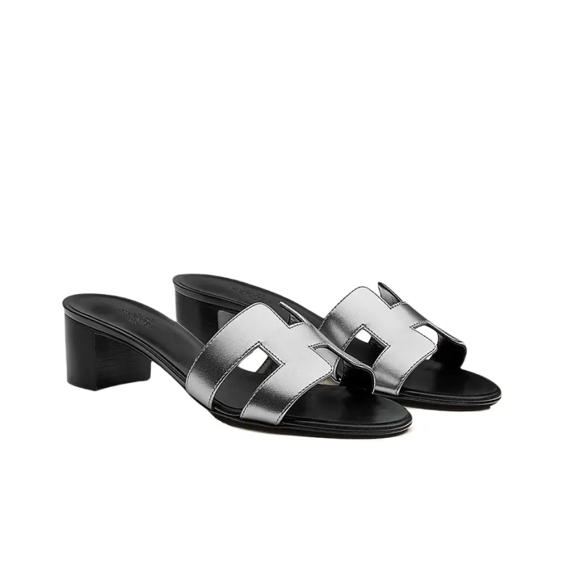 HERMES Oasis Rubber Sole Slide Slippers Women's Black-2