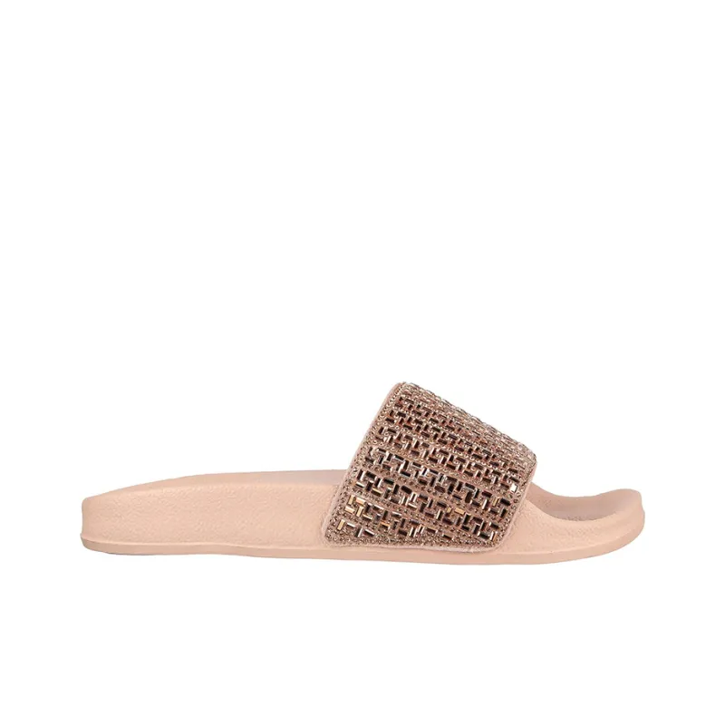 Skechers Slide Slippers Women's Gold/Pink-1