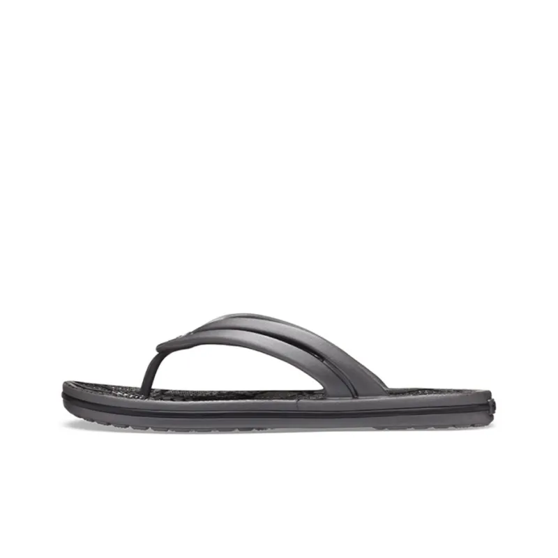 Crocs Leopard Print Printing Flip Flops Shoe Black Women's-0