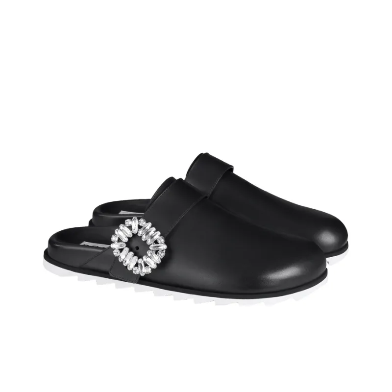 Roger Vivier Slidy Viv' Closed Toe Slippers Women's Black-2