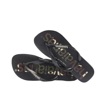 Havaianas Logomania Stylish Sandals Unisex Camouflage Black
