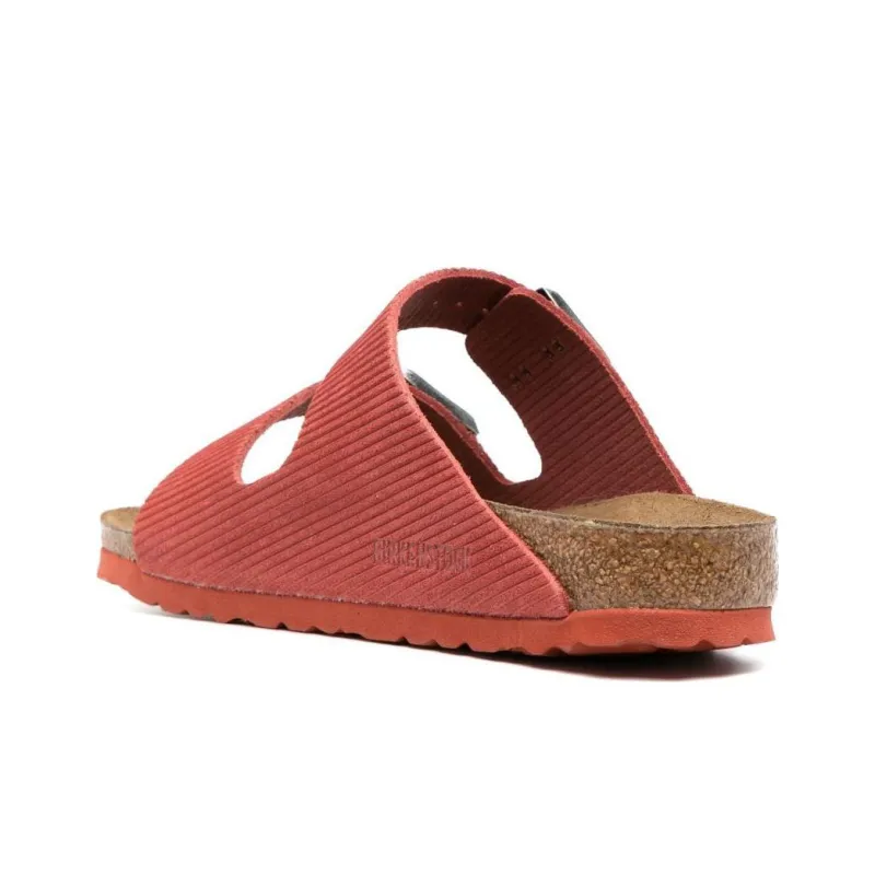 Birkenstock Arizona Embossed Corduroy Suede Sienna Red-3