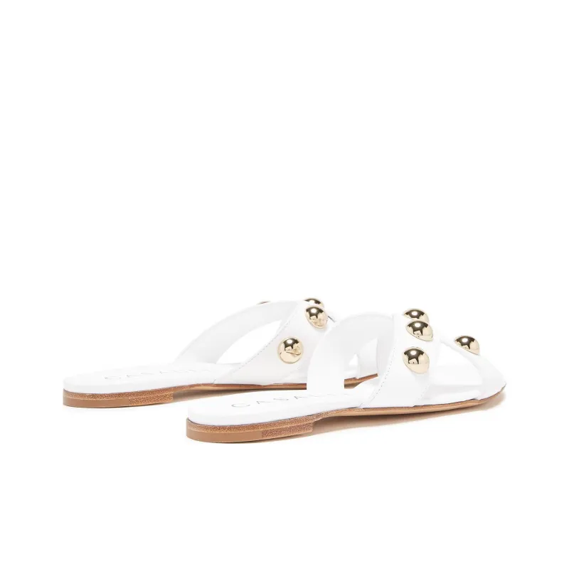 Casadei Ellen Slide Slippers Women's White-3