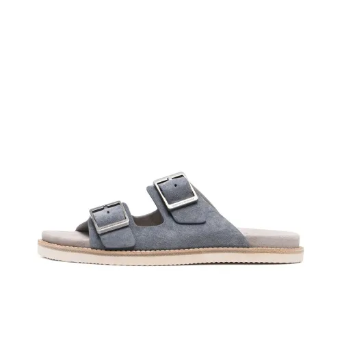 Brunello Cucinelli Buckle fastening Suede Slides
