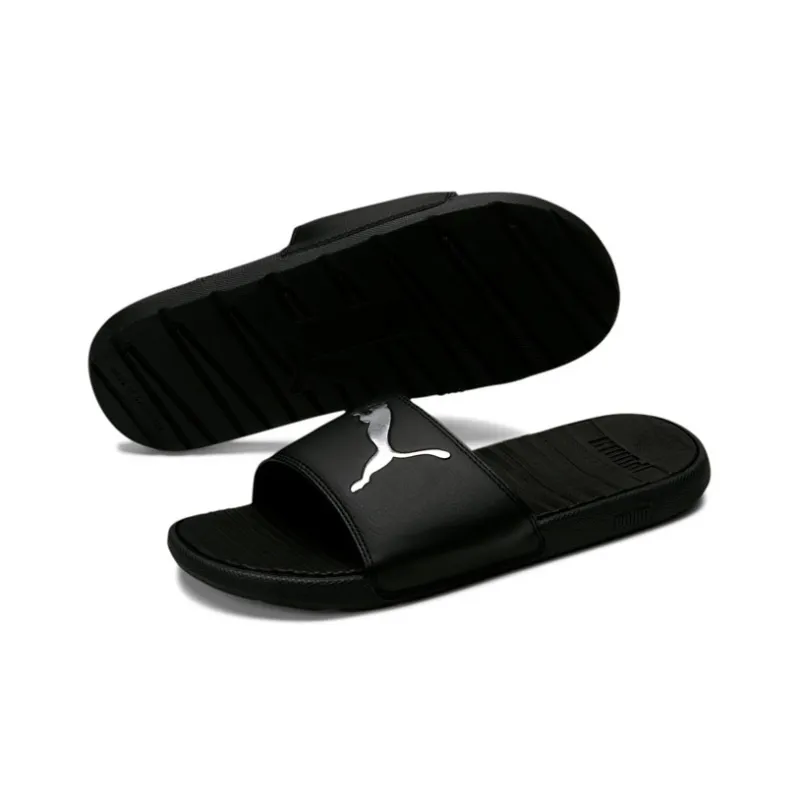 PUMA Cool Cat Sport Slippers Black/Silver-3