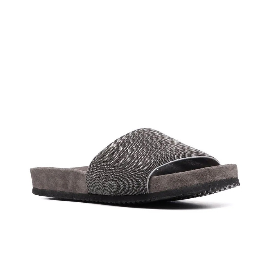 【送料&関税込】Brunello Cucinelli Precious Slides Brunello Cucinelli Precious Flat Slide Sandals Women's US W