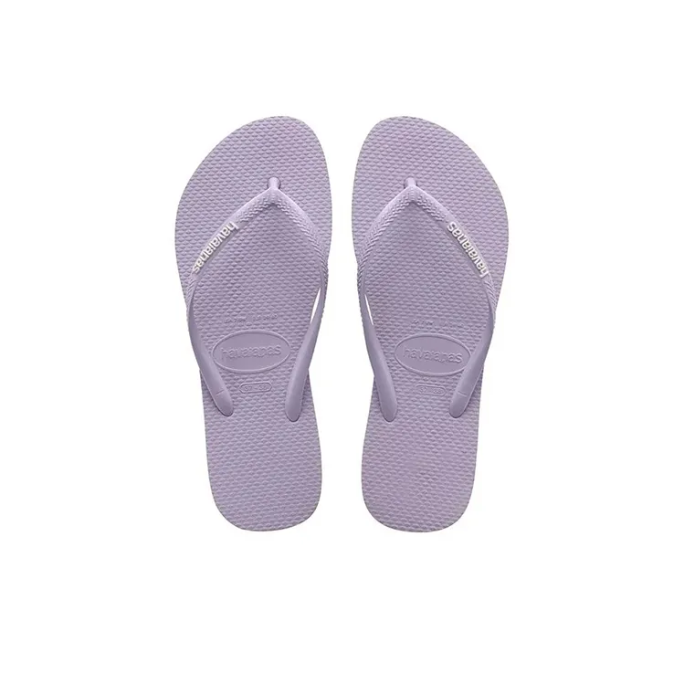 Havaianas Slim Logo Pop-Up Stylish Sandals Unisex Light Purple-4