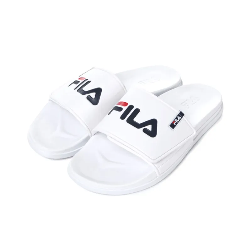 FILA Velcro Sports Slippers White Korean Version-1