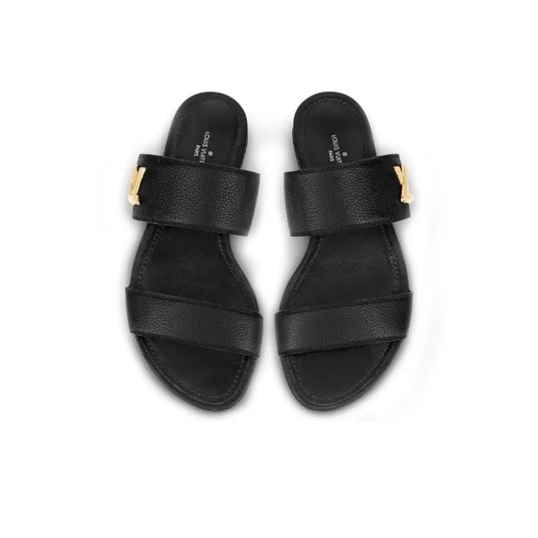 LOUIS VUITTON Horizon Slide Slippers Women's Black-3