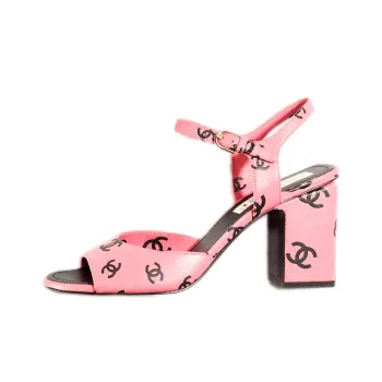 CHANEL Stylish Sandal 7.5cm Women's Black Pink