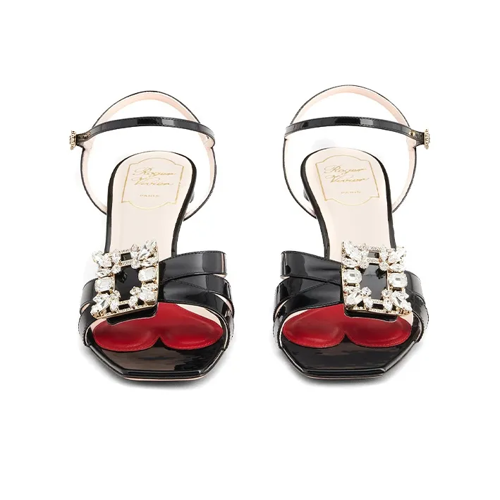 Roger Vivier One Strap Sandals Women's Black-3