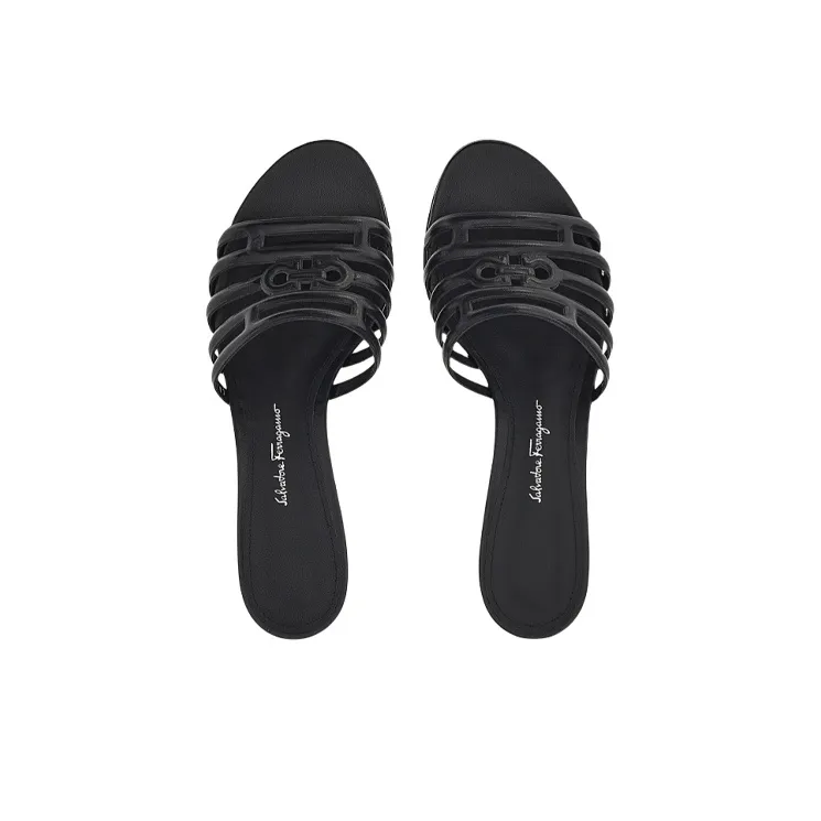 FERRAGAMO GANCINI Stylish Sandals Women's Black-2