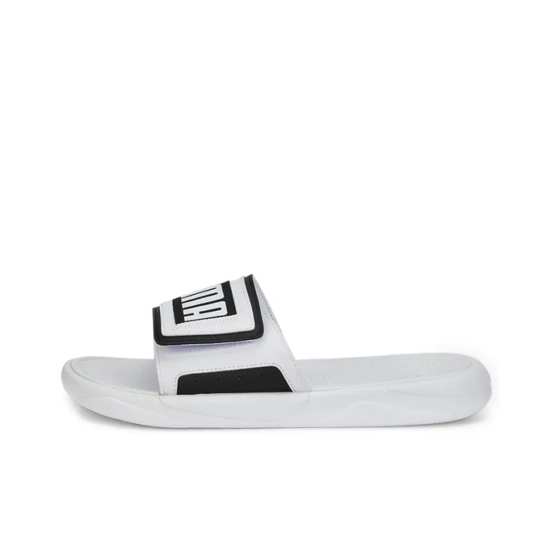 PUMA Royalcat Rubber Sole Slip Resistant Slide Slippers Unisex White Black-0