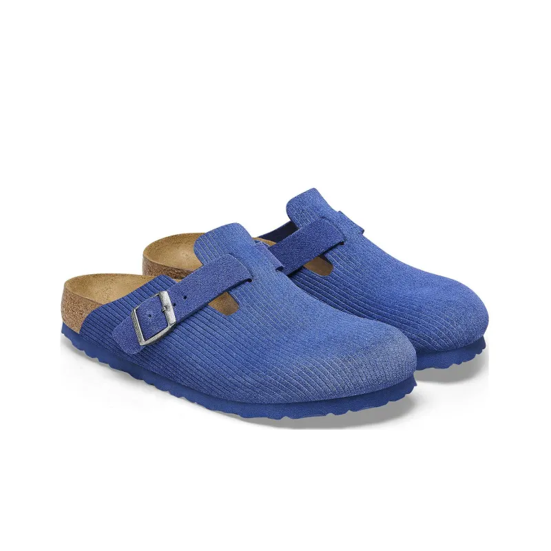 Birkenstock Boston Embossed Corduroy Suede Indigo-2