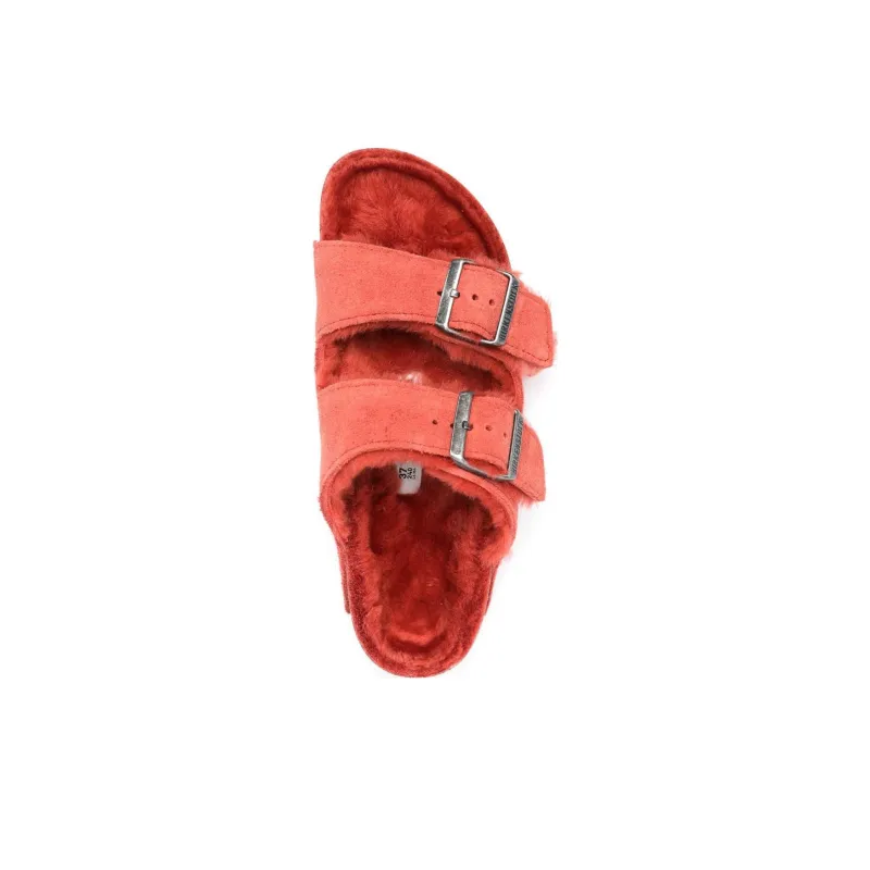 Birkenstock Slide Slippers Women's Coral Red-3