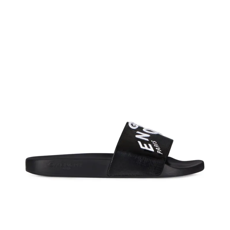 Givenchy Embroidered Flat Slide 'Black'-1