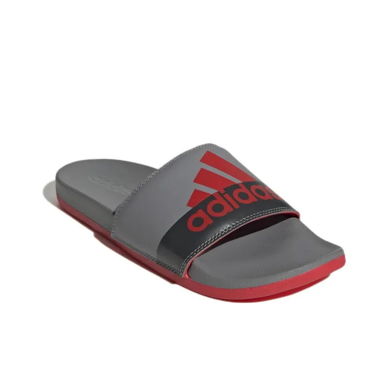Adilette Adidas Comfort Slide 'Vivid Red Grey'-2