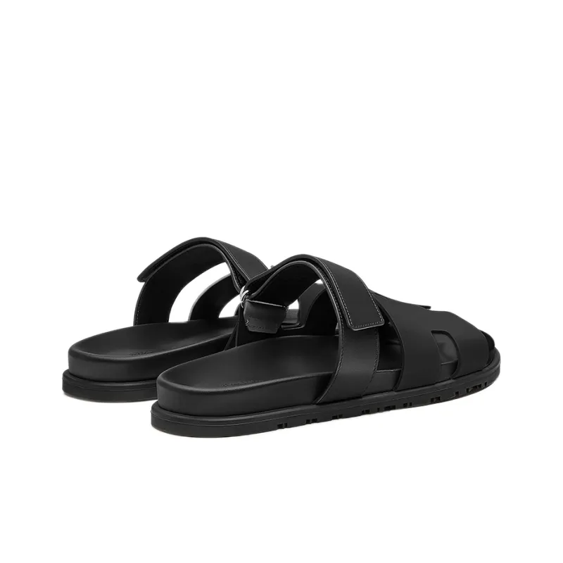 HERMES Chypre Slide Slippers Women's Black-3