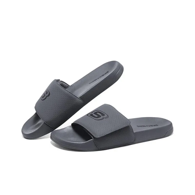 Skechers EVA Slip Resistant Abrasion Resistant Slide Slippers Men's Charcoal Gray-2