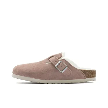 Birkenstock Boston Shearling Suede Pink Clay Women's