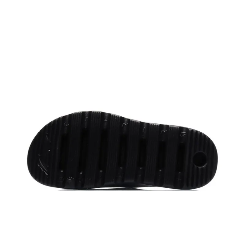 LiNing Rubber Sole Slide Slippers Men's Black White-4