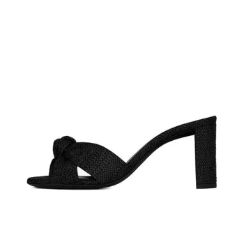 SAINT LAURENT Slide Slippers Women's Black