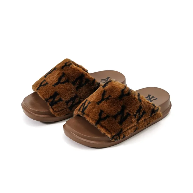 MLB Slipper Slide Slippers Unisex Dark Brown-2