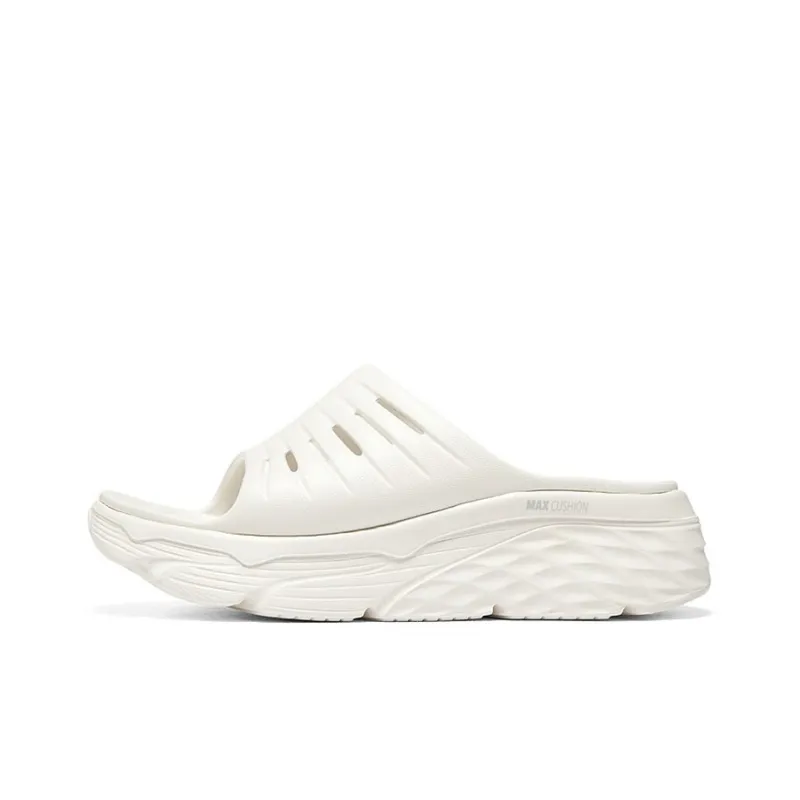 Skechers Max Cushioning Slide Slippers Women's White-0