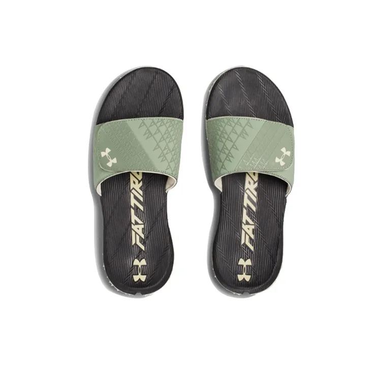 Under Armour Fat Tire Slippers Green-3